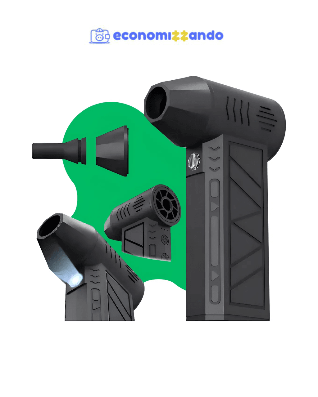Mini Soprador Turbo 130000 Rpm Elétrico Portátil Usb Potente Preto