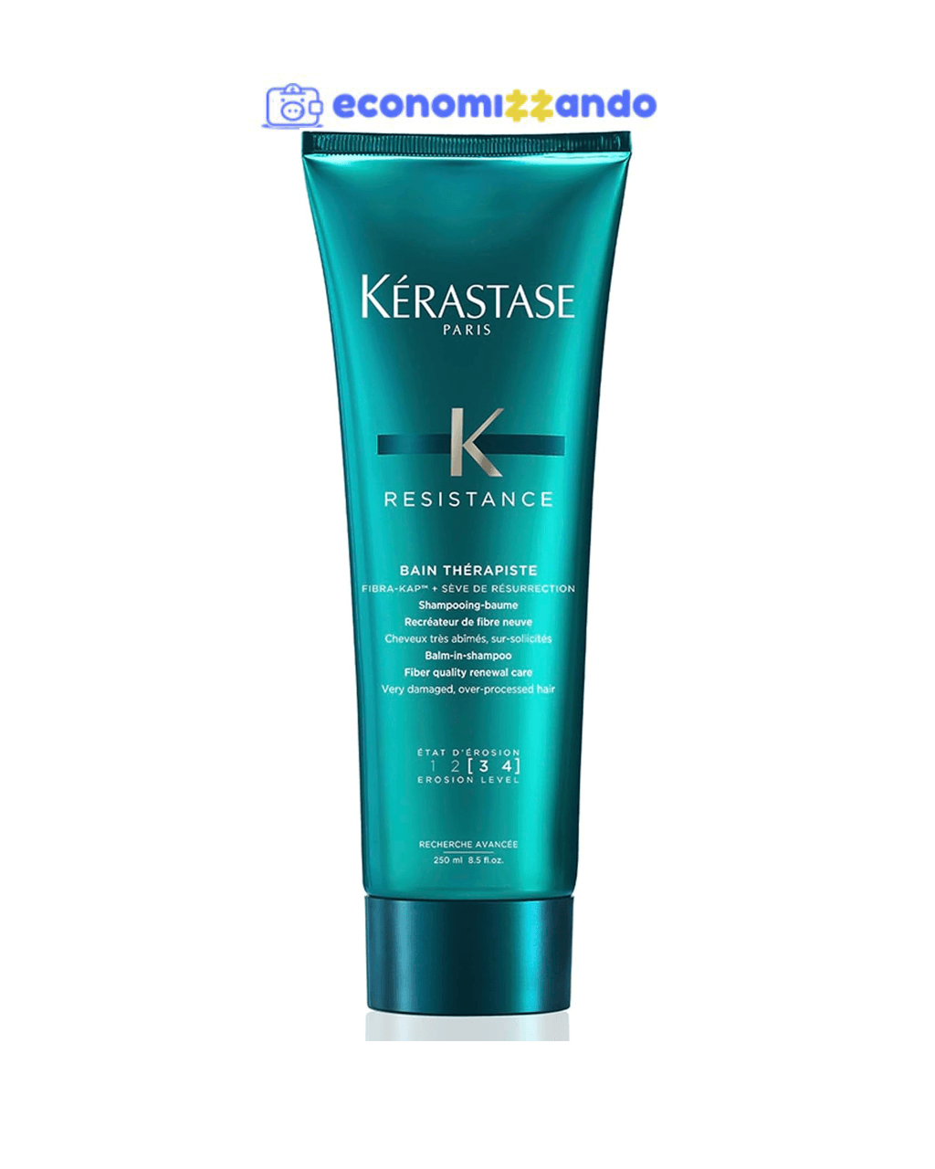 Kérastase Résistance Bain Thérapiste Shampoo Reparador para Cabelos Danificados e Quimicamente Tratados, 250ml