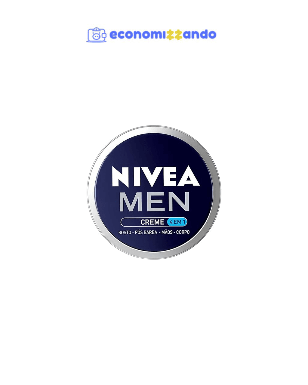 NIVEA MEN Creme 4 em 1 75g - Hidratação intensa, evita ressecamento, com vitamina E, textura creme, rápida absorção