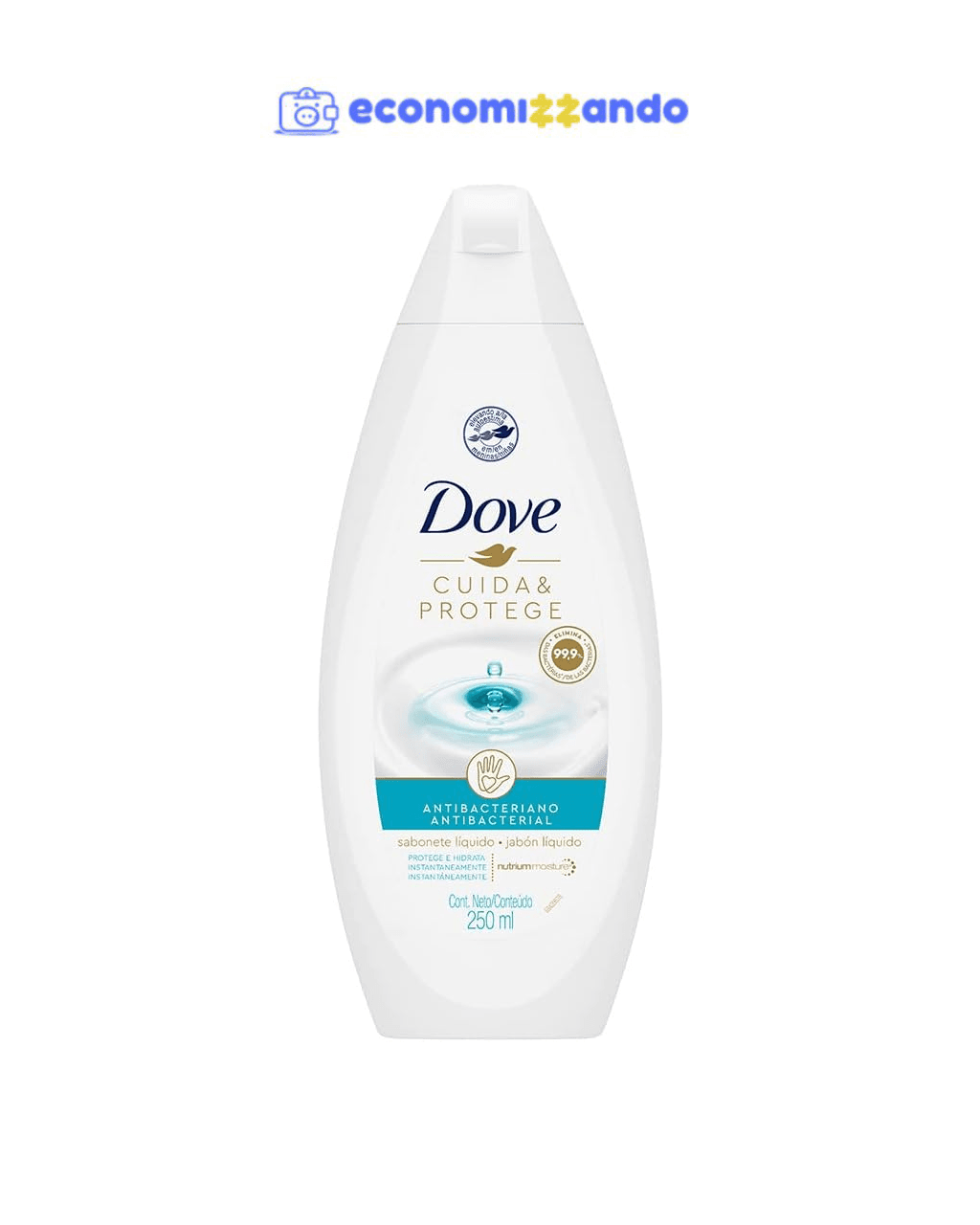 Dove Sabonete Líquido Cuida & Protege Frasco 250Ml (Min. 2Un.)