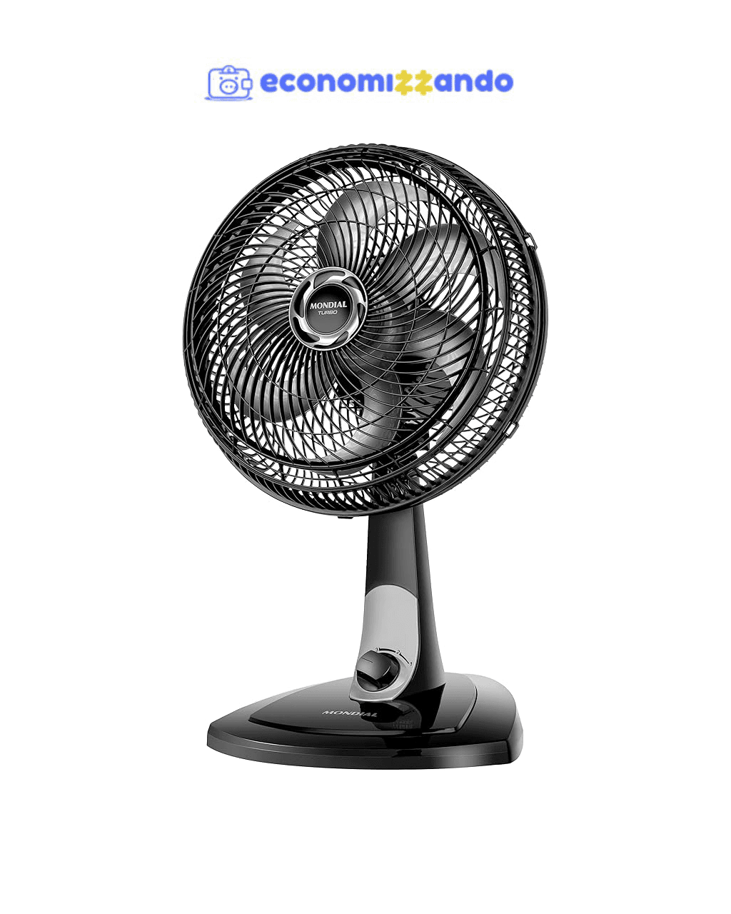 Ventilador de mesa Mondial , 30cm, 6 pás, Turbo - VT-30-NB