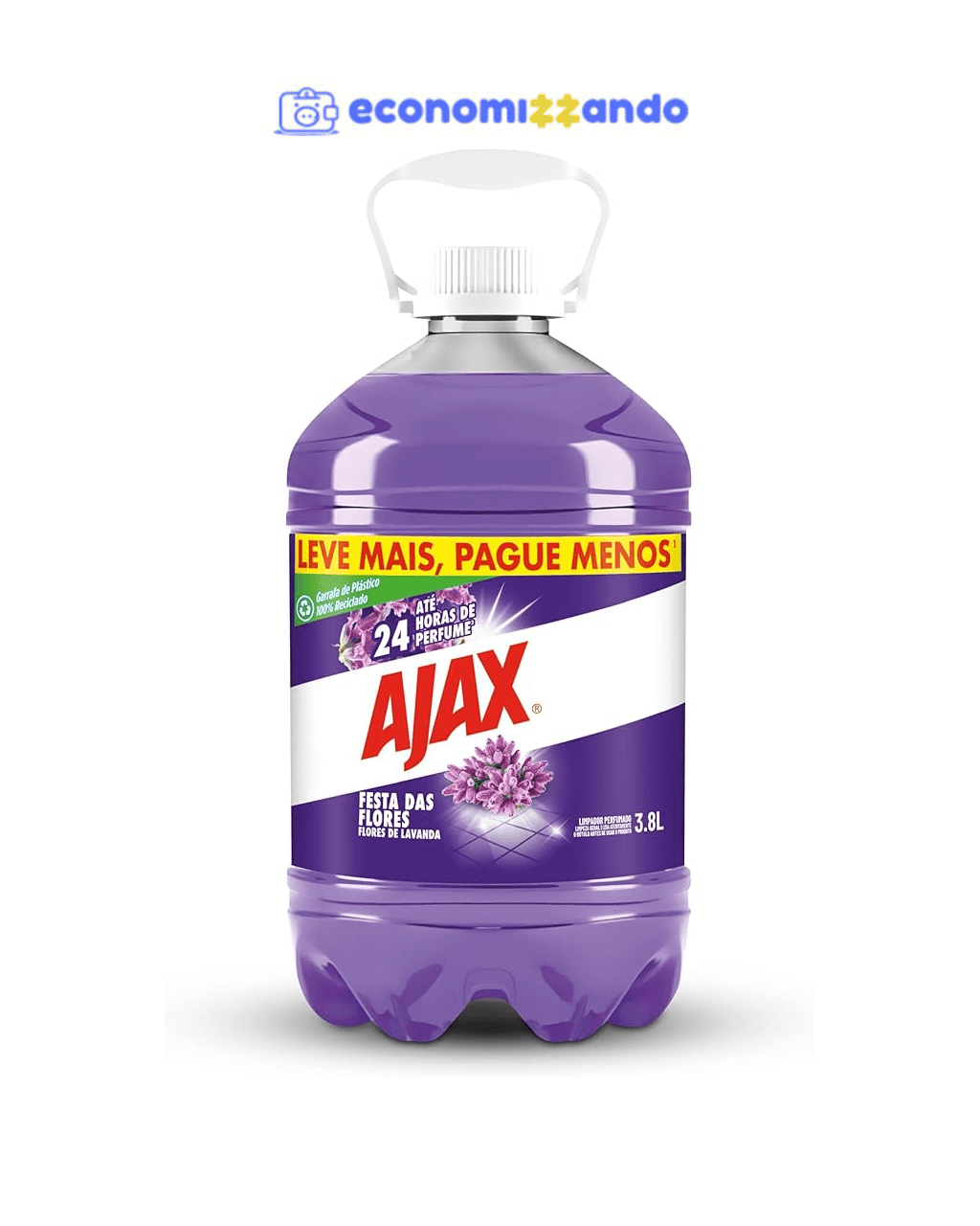Ajax Limpador Festa Das Flores Lavanda 3 8L