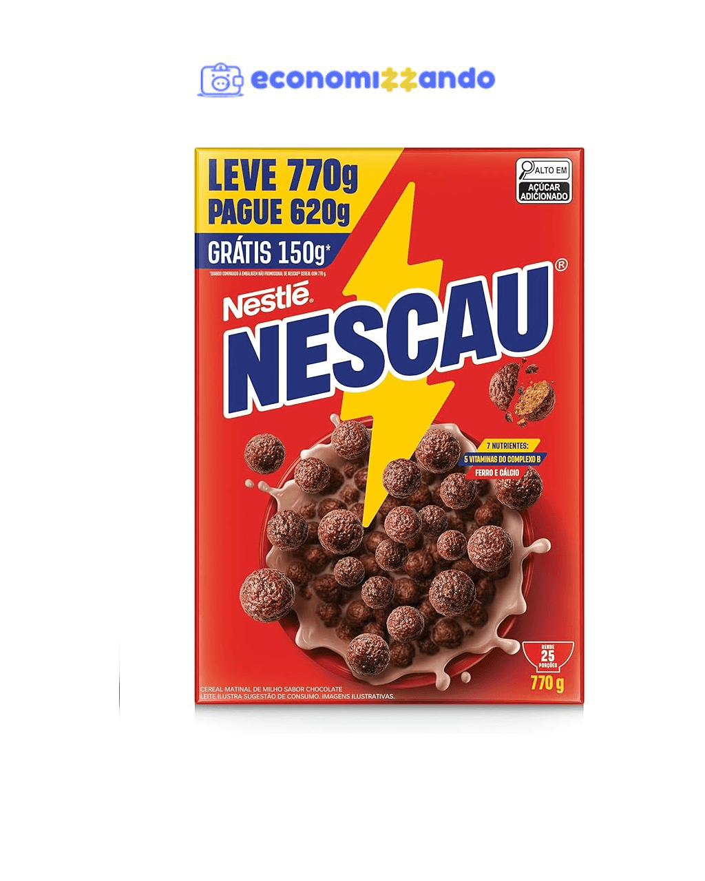 Nescau Cereal Matinal Tradicional Leve 770G Embalagem Econômica