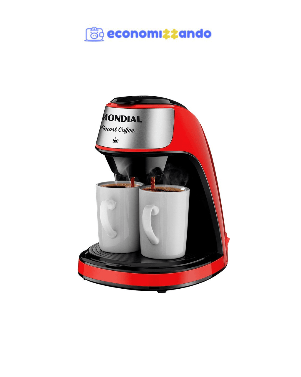 Cafeteira elétrica 2 xícaras vermelha Smart Coffee - C-42-2X-RI - Mondial