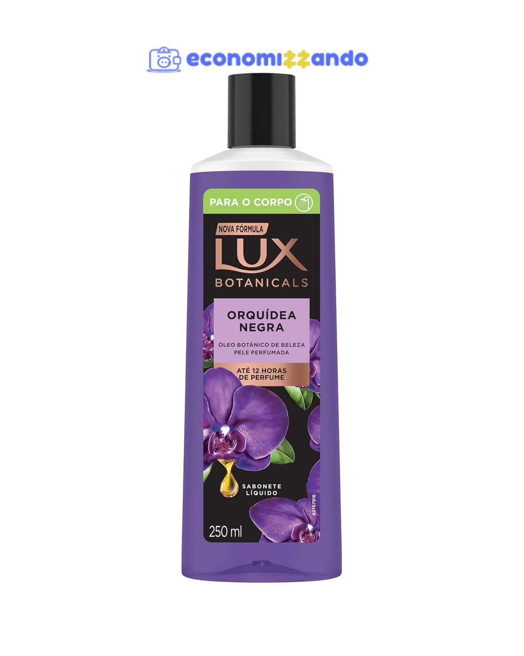 Lux Sabonete Líquido Corporal Orquídea Negra Óleos Hidraflorais Botanicals Frasco 250Ml