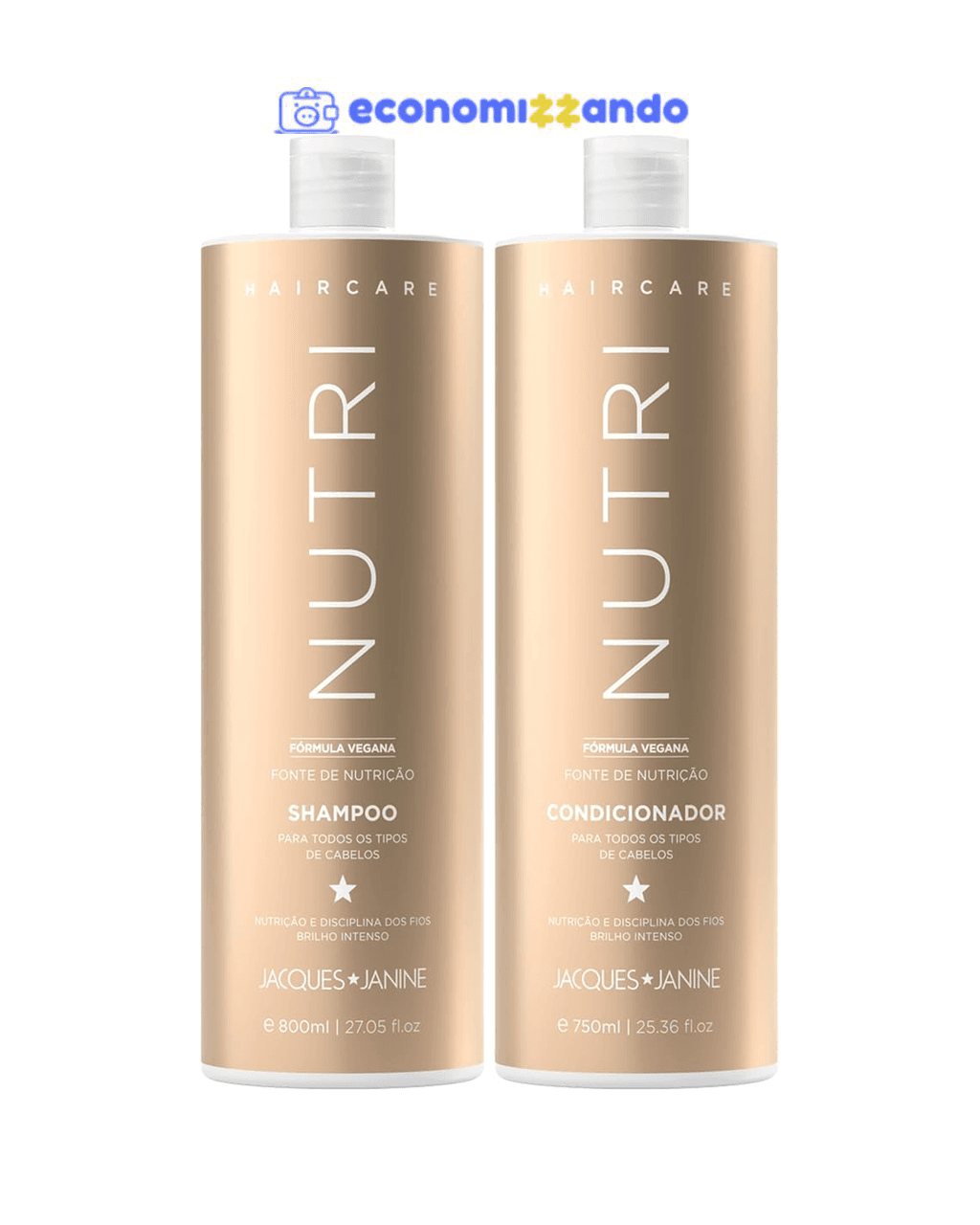 Jacque Janine Kit Shampoo 800Ml E Condicionador 750Ml Nutri