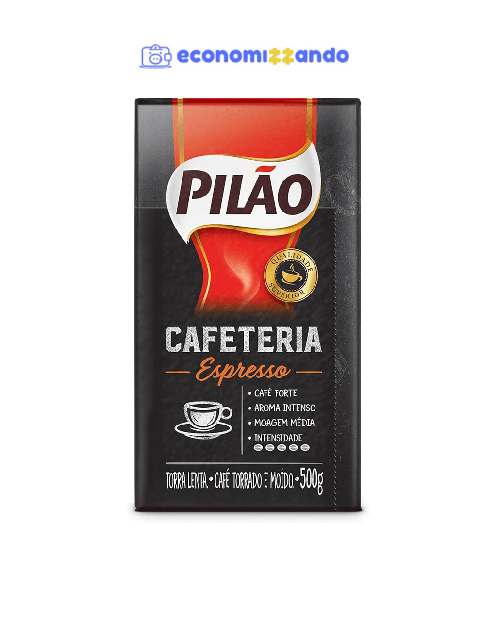 Café Pilão Torrado e Moído Cafeteria Espresso Vácuo 500g