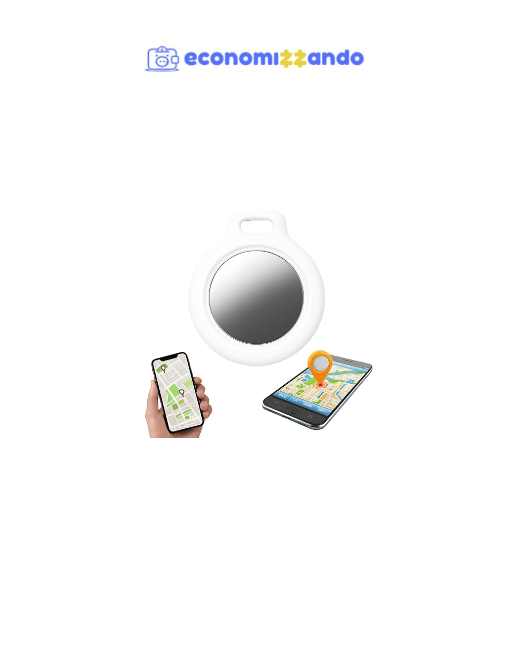 Rastreador Smart Tag Bluetooth – Localizador Portátil com Alarme Sonoro, Ideal para Pets, Crianças, Chaves e Mochilas - Compatível com App Buscar