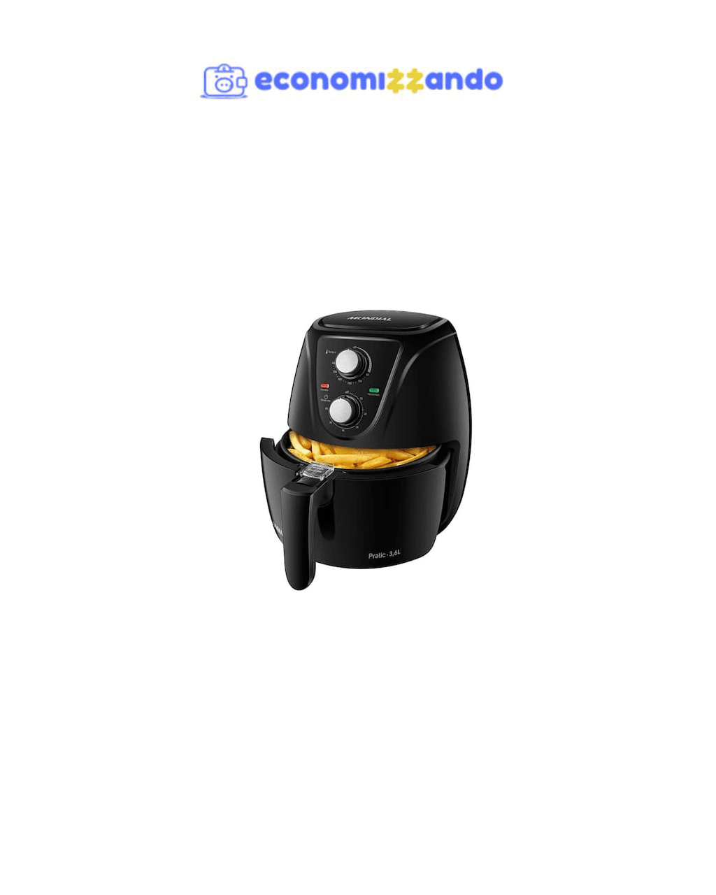 Fritadeira Elétrica Air Fryer Mondial AF-36-FB Pratic 3,6L