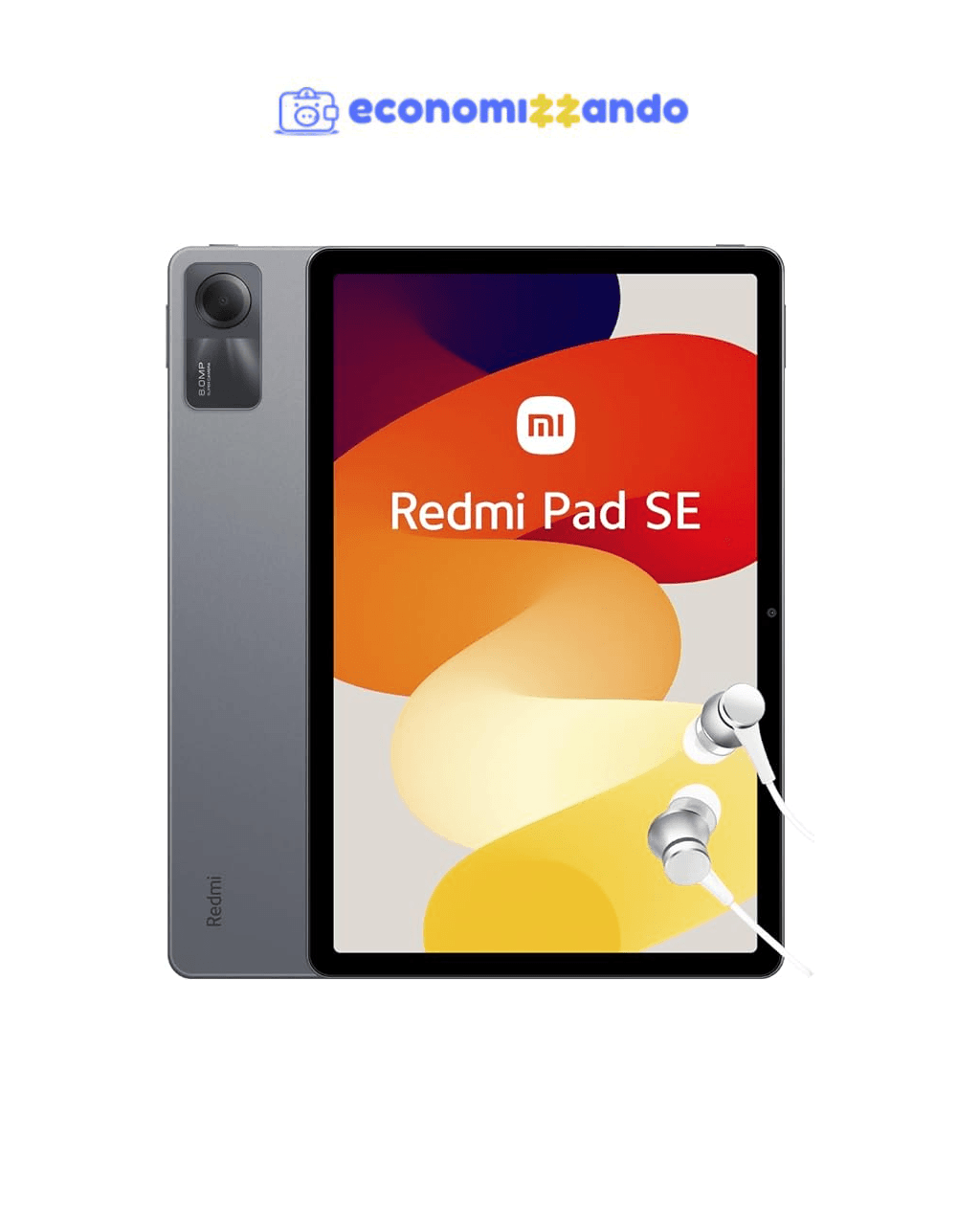 XIAOMI Redmi Pad SE Tablet de 11", WiFi, ecrã FHD de 90 Hz, 4 GB de RAM, 128 GB de ROM, bateria de 8000 mAh, versão ES, cinzento