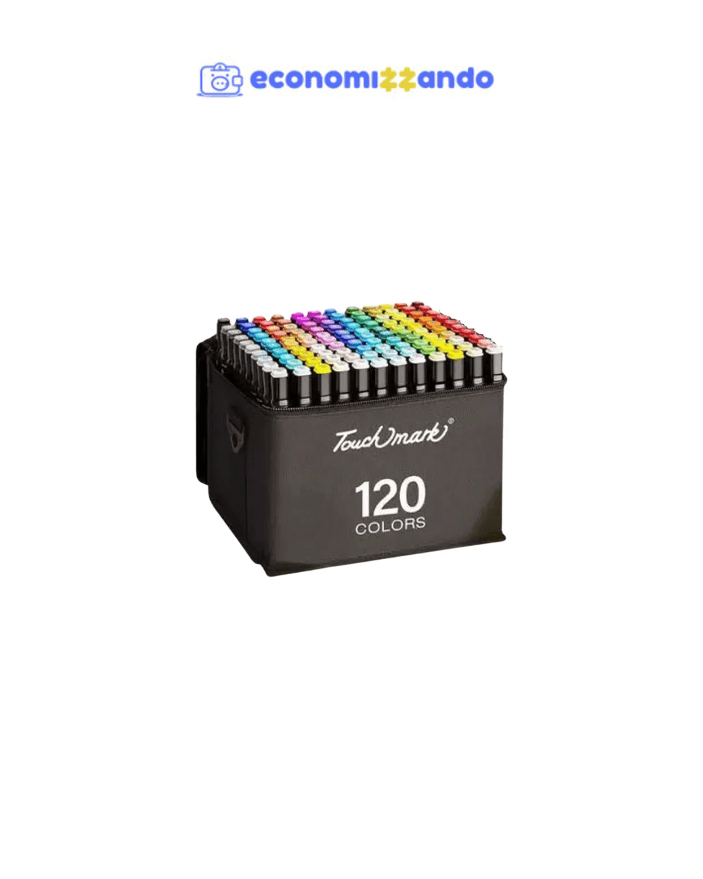 Canetas Permanentes 120 Cores Vibrantes Ponta Dupla C/ Bolsa Fast Plug