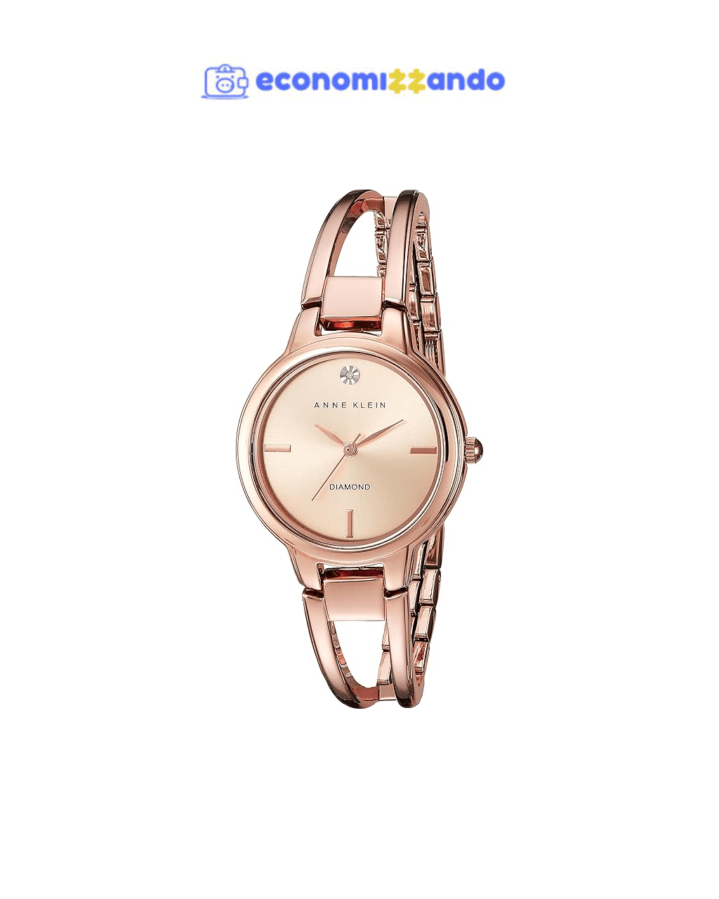 Anne Klein Relógio feminino genuíno com mostrador de diamante