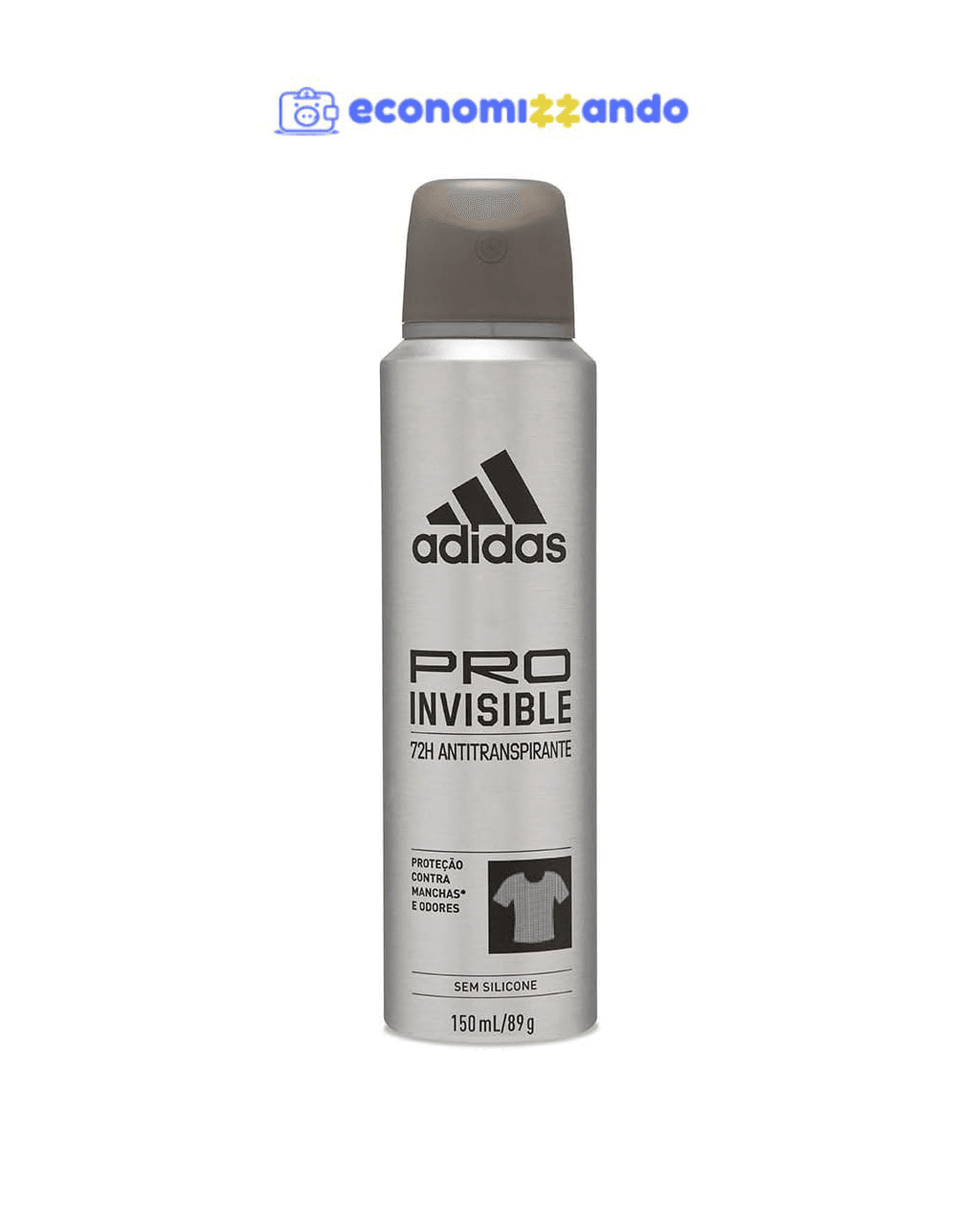 Adidas Pro Invisible - Desodorante Masculino, 150Ml, 1 Unidade