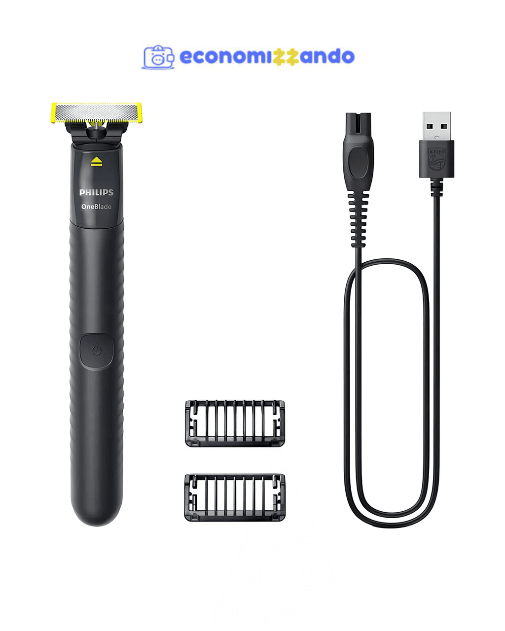 Aparador de Pelos Philips OneBlade QP1424/10 na Cor Cinza chumbo -
