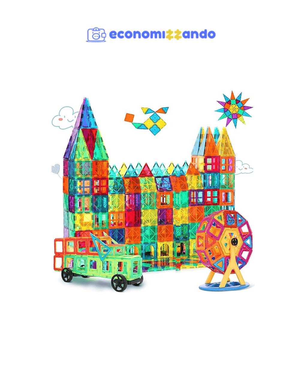 blocos magneticos infantil(168PCS)