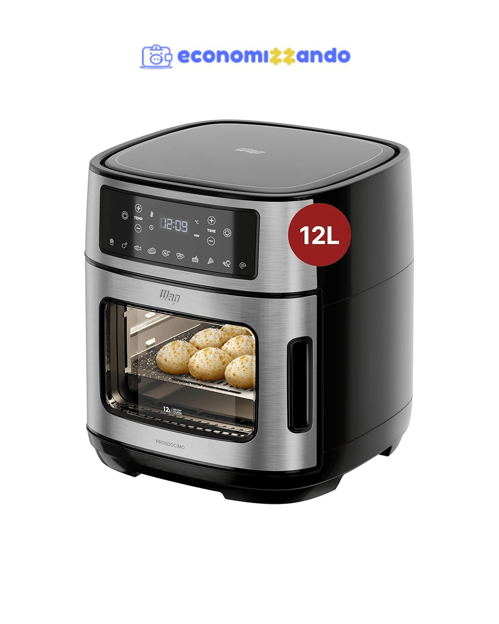 WAP Fritadeira Elétrica Air Fryer OVEN DIGITAL 12 Litros, com 10 Funções, sem Óleo, Antiaderente, 2000W 220V
