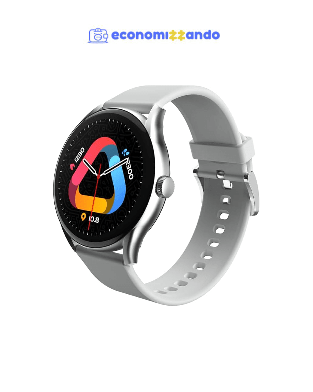 Relógio monitoramento - QCY GT S8 modelo WA23S8A Prata