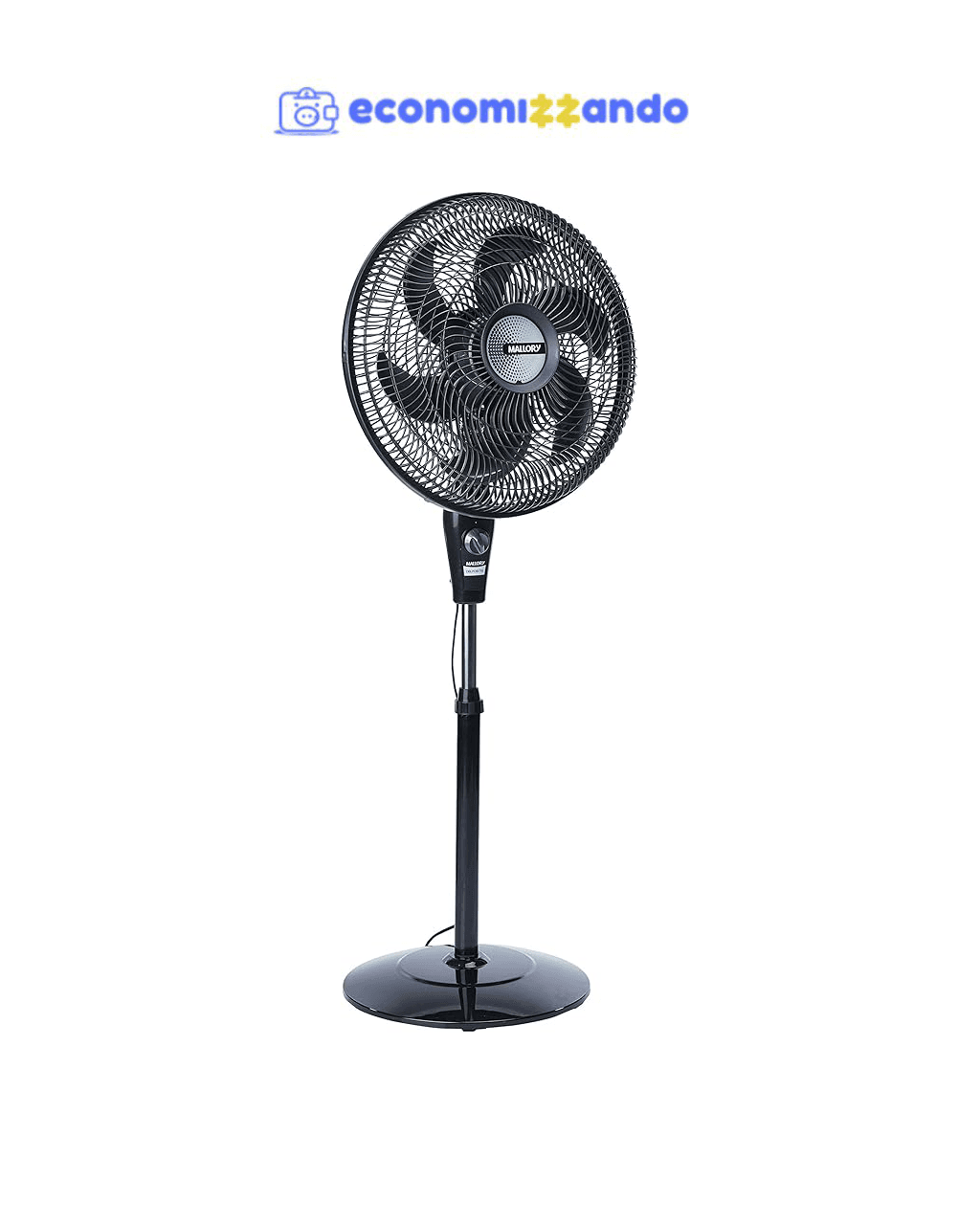 Ventilador de Coluna Mallory Delfos TS  126W, Silencioso, Com Hélice de 6 pás - PR-GR - 127V