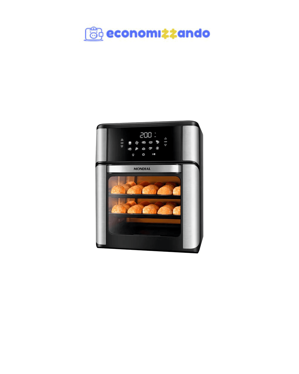 Fritadeira Air Fryer Forno Oven 12L, Mondial, 2000W - AFON-12L-BI - 127V