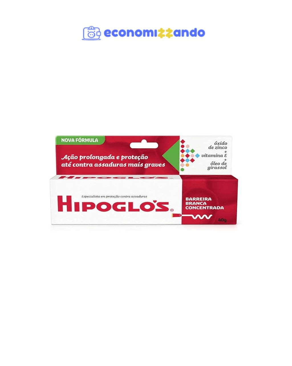 HIPOGLÓS® Creme Preventivo De Assaduras, 40g (Min. 2 UN.)