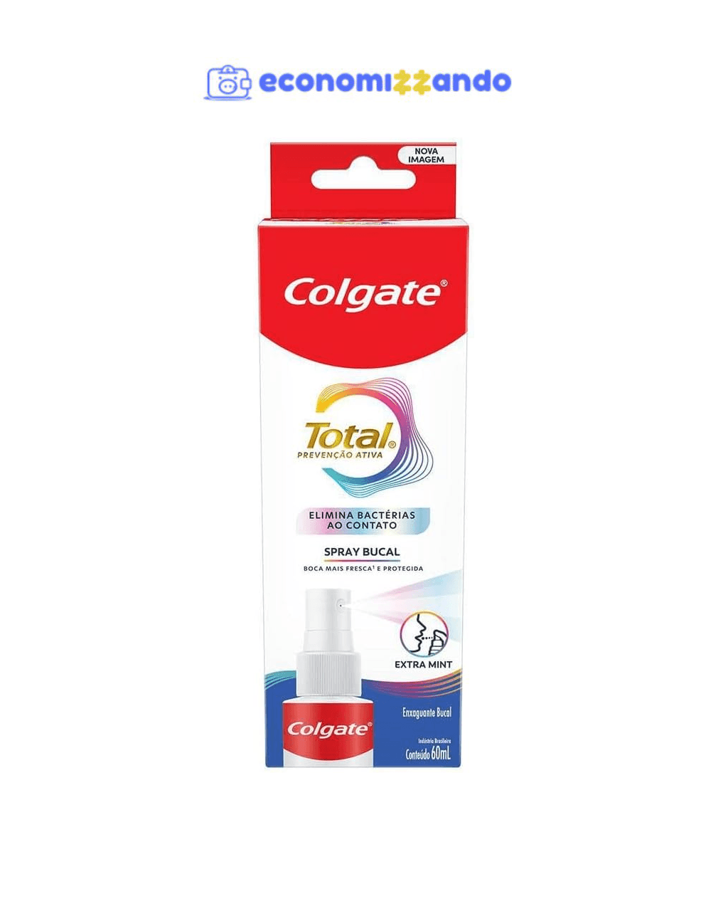 Spray Bucal Colgate Total Com Agentes Antibacterianos 60ml