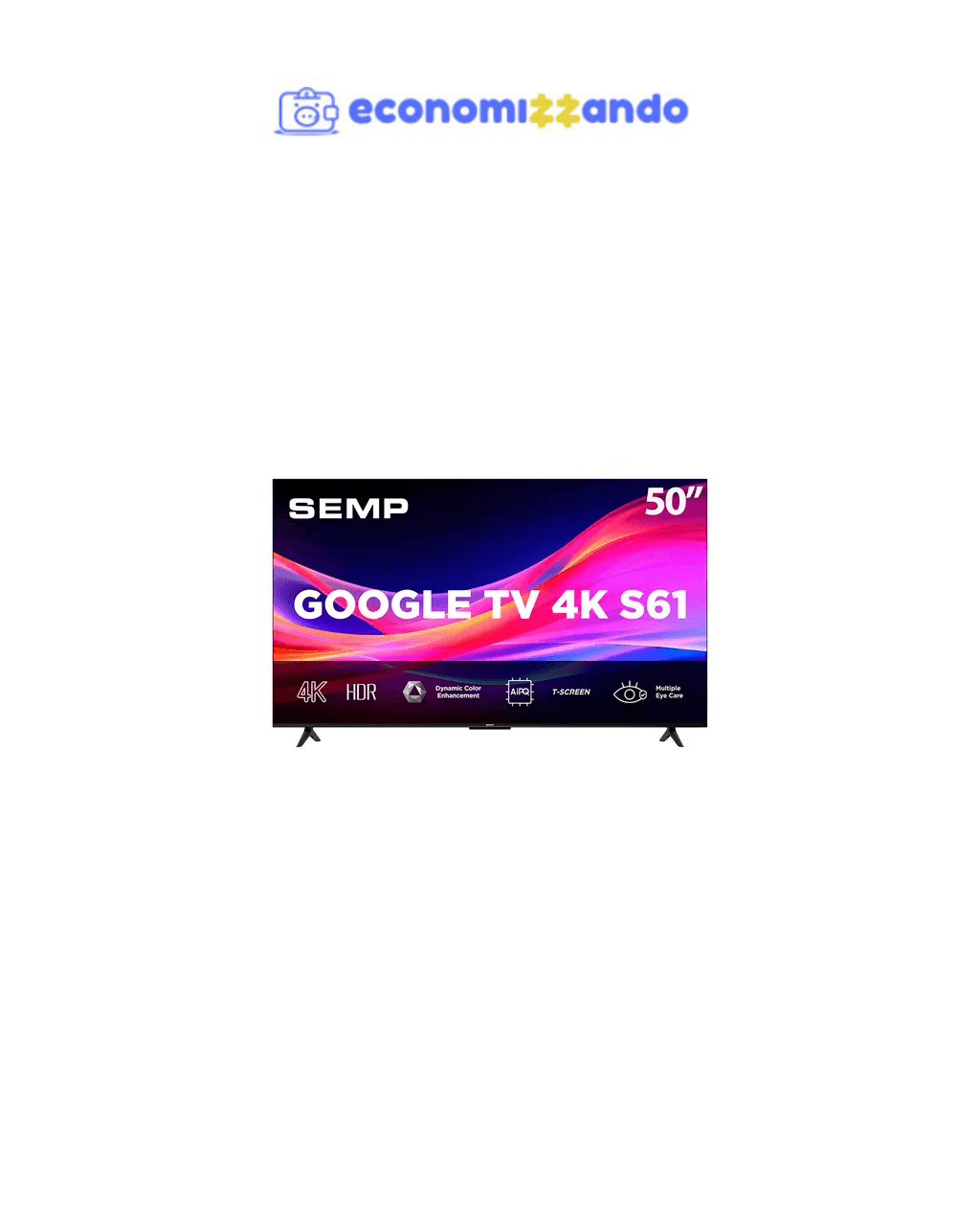 Smart Tv 50 Led 4k Ultra Hd Semp Tcl S61 Google Tv