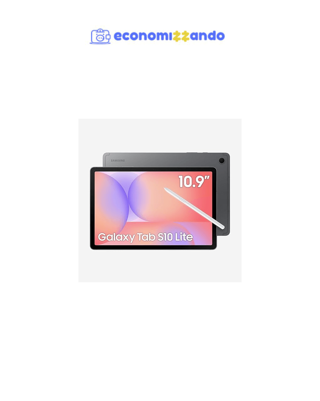 Galaxy Tab S10 Lite, 128GB, Tela 10.9", WIFI, Cinza