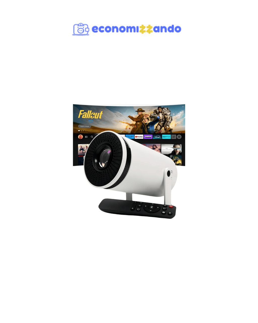 Projetor Smart Portátil Full Hd 4k Bluetooth Wifi Cor Branco Android 11.0 5g TV Cinema em Casa