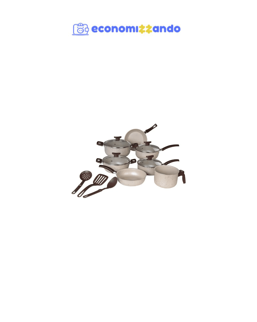Jogo De Panelas Antiaderente Premium 10 Peças Bianco