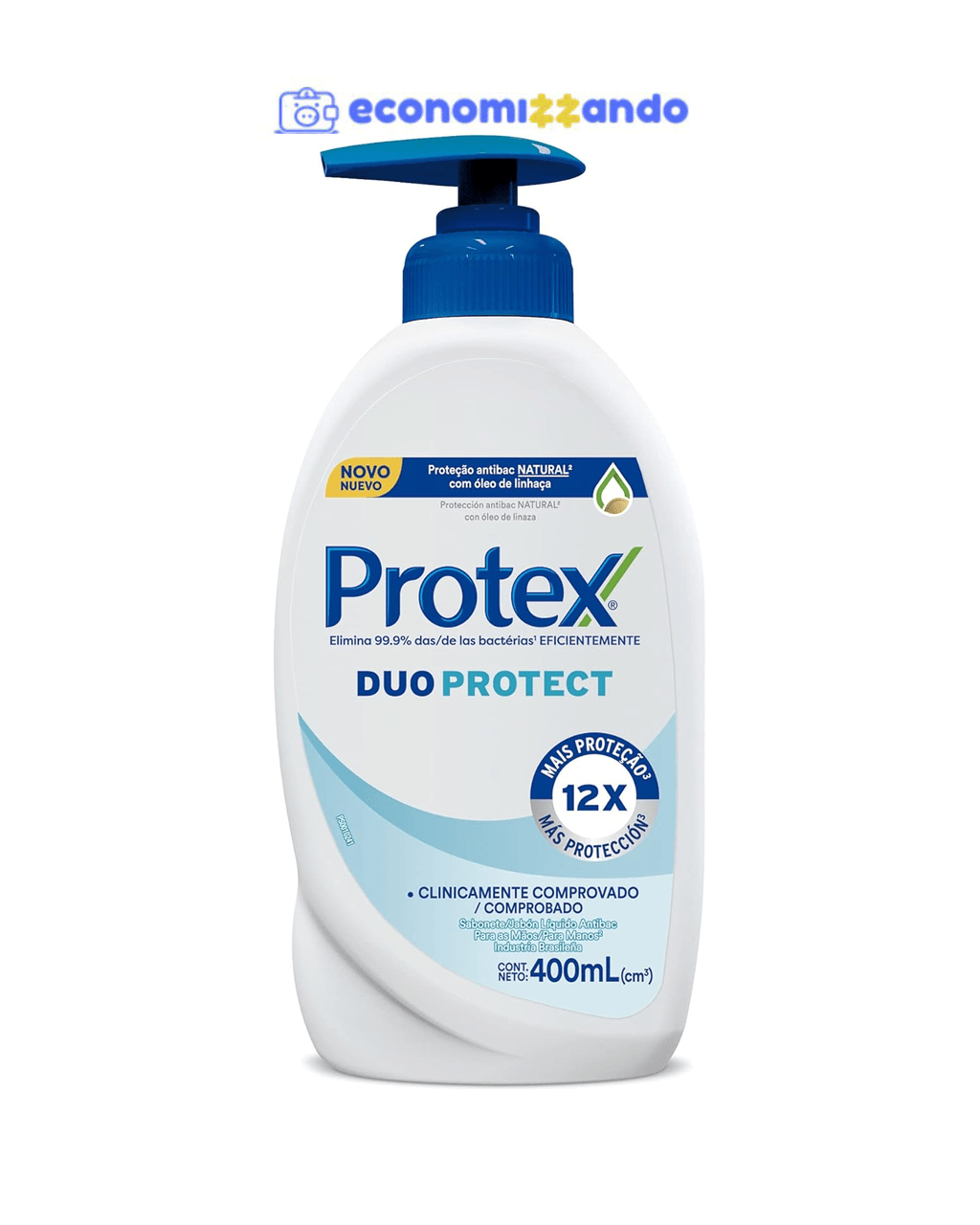 Sabonete Líquido Antibacteriano para as Mãos Protex Duo Protect Duo Protect 400ml