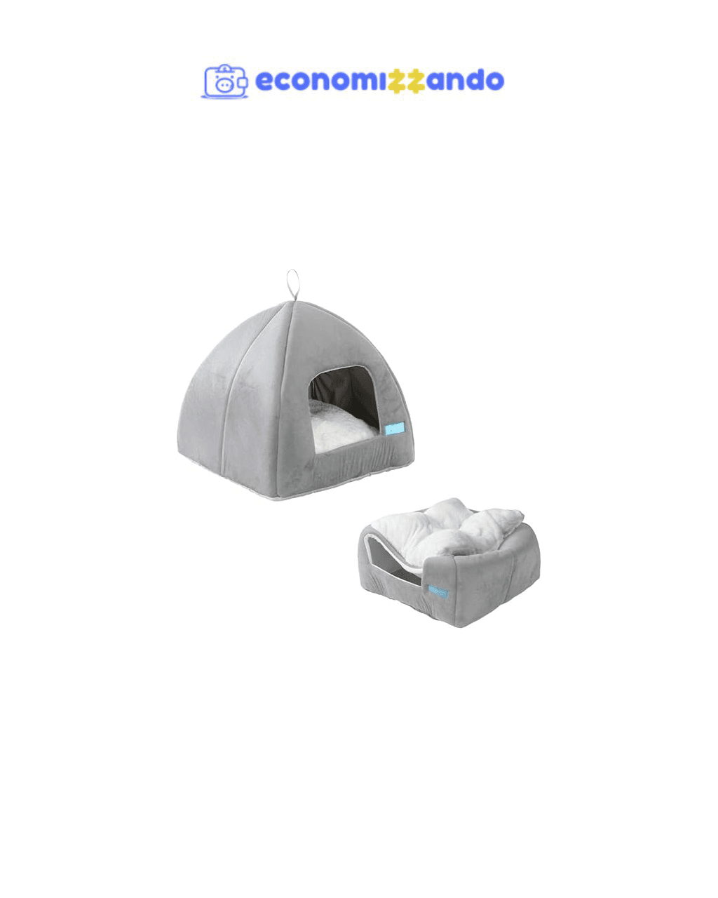 Casinha Iglu Cama Tenda Toca Tecido Para Pet Cachorro Lavavel Conforto Segurança 47x45cm