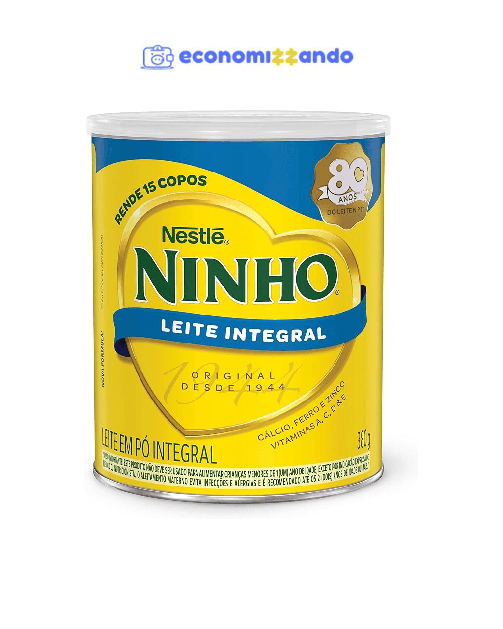 Leite em Pó Integral Ninho 380g