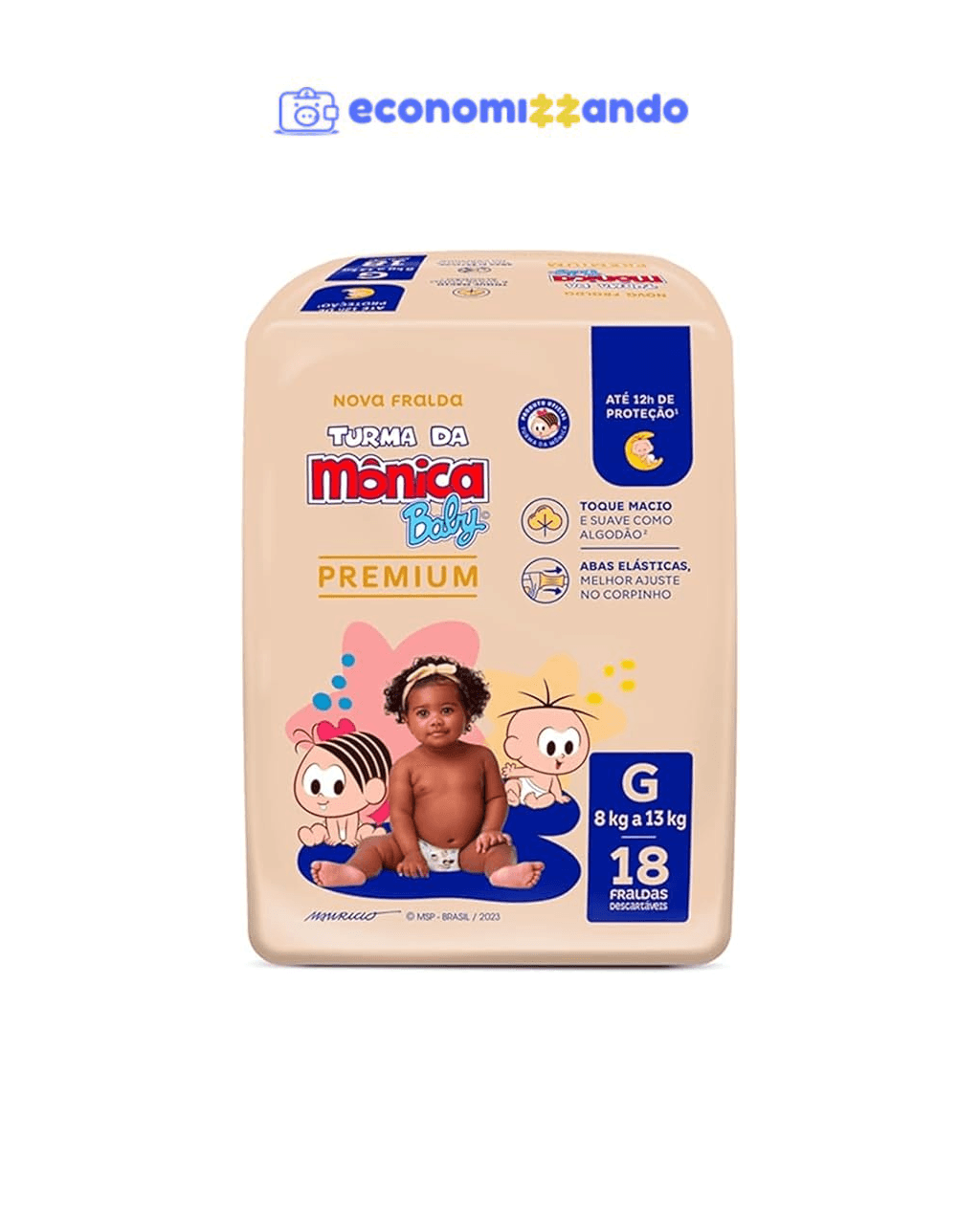 Turma da Mônica Baby Premium Jumbo G 18 Unidades (Mín. 2Un.)