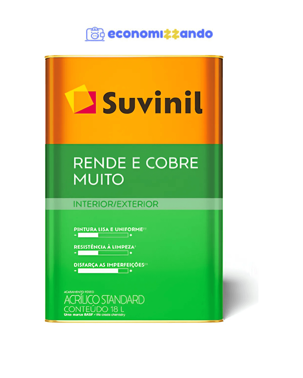 Tinta Rende & Cobre Muito 18l Cores Básicas Suvinil