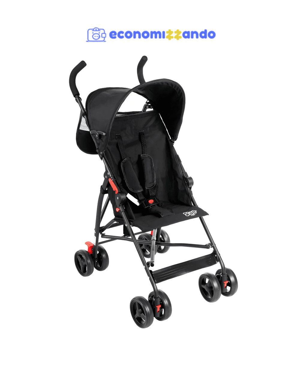 Carrinho De Bebê Passeio Guarda Chuva Styll Baby Preto