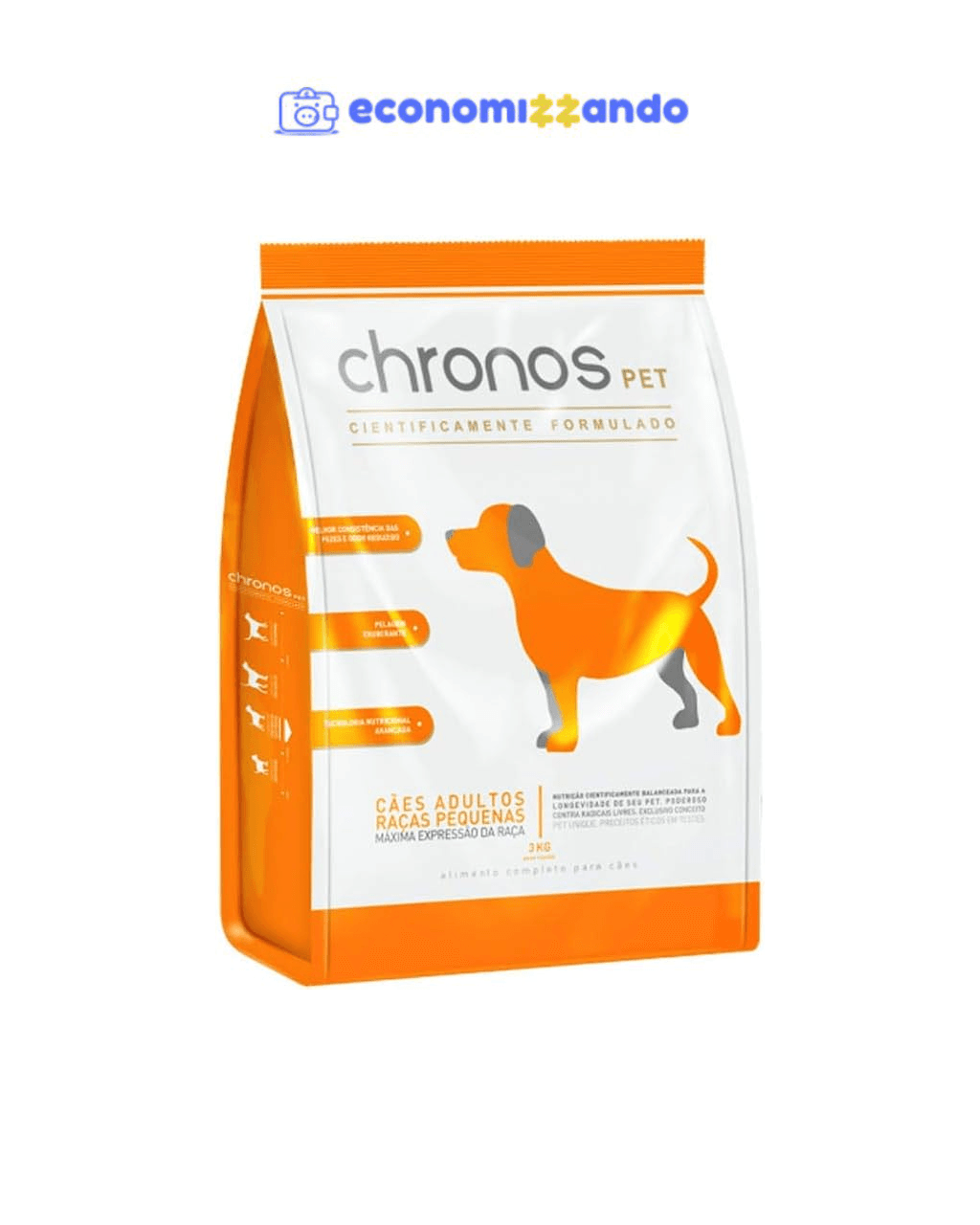 Ração Chronos Pet Cães Super Premium Adultos Raças Pequenas 3kg Chronos Para Todas Pequeno Adulto, Sabor Frango
