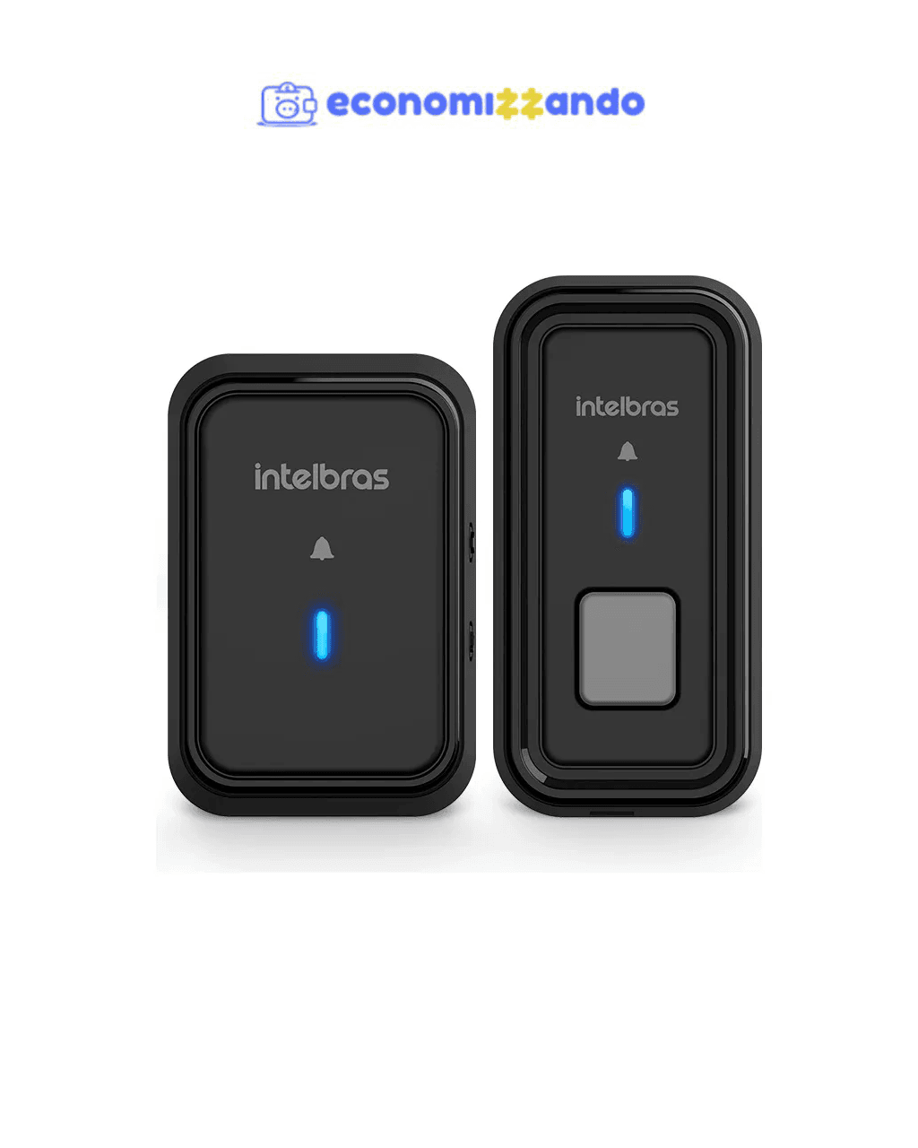 Campainha Sem Fio Com Bateria Cib 101 Preta Intelbras