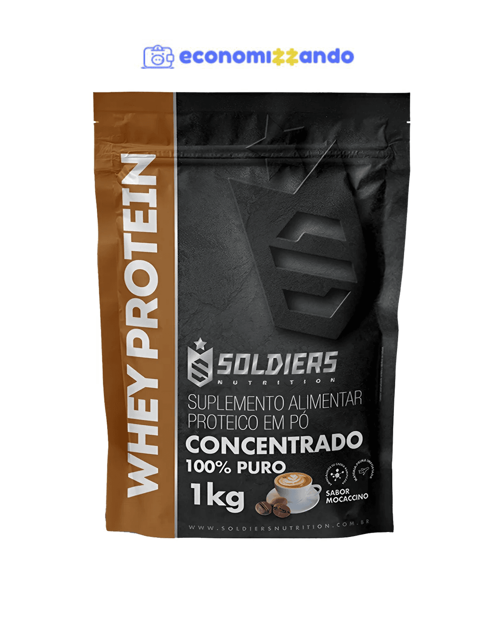 Whey Protein Concentrado 1Kg Sabor Mocaccino Soldiers Nutrition