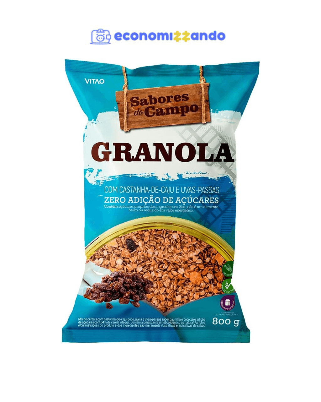 Vitao Granola Tradicional Zero Sabores Do Campo 800G
