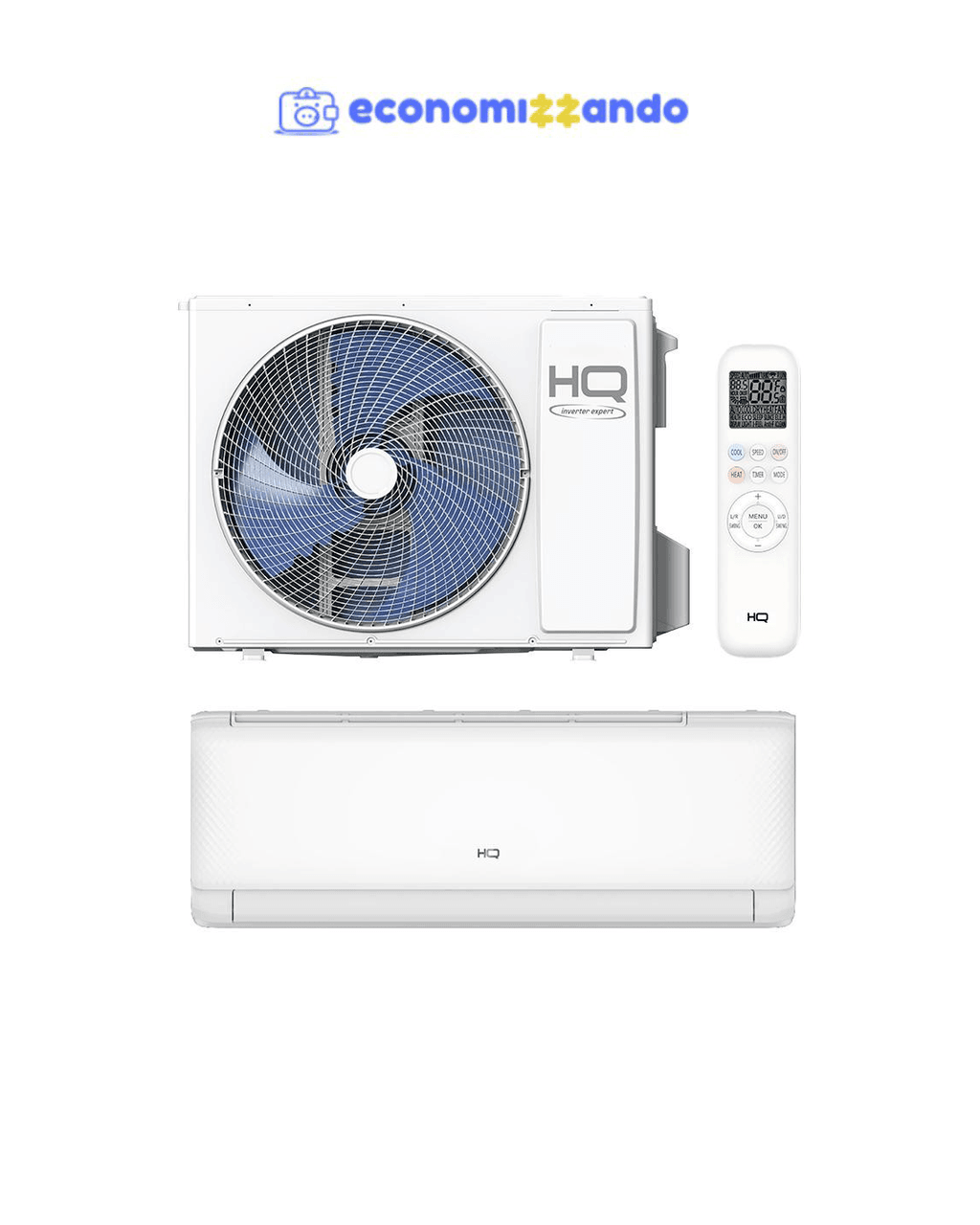 Ar Condicionado Split HQ Hi Wall Inverter 12.000 BTU/h Quente e Frio Monofásico Branco HQ-INV12000QFA - 220V