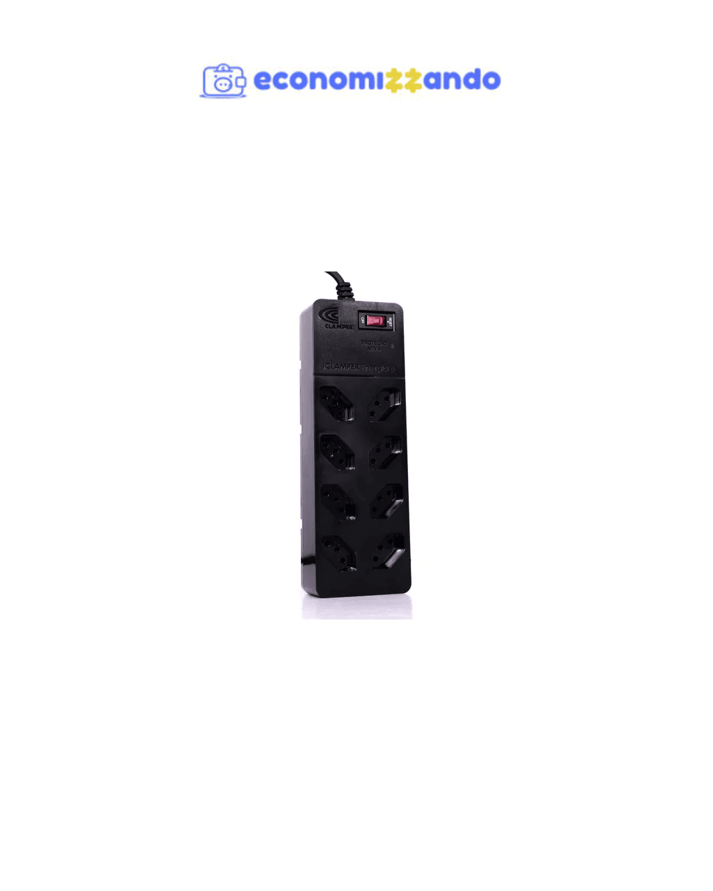 Filtro De Linha 8 Tomadas Clamper Bivolt Preto