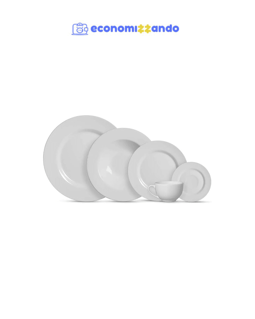 Aparelho de Jantar 20 pçs Branco Liso Alleanza