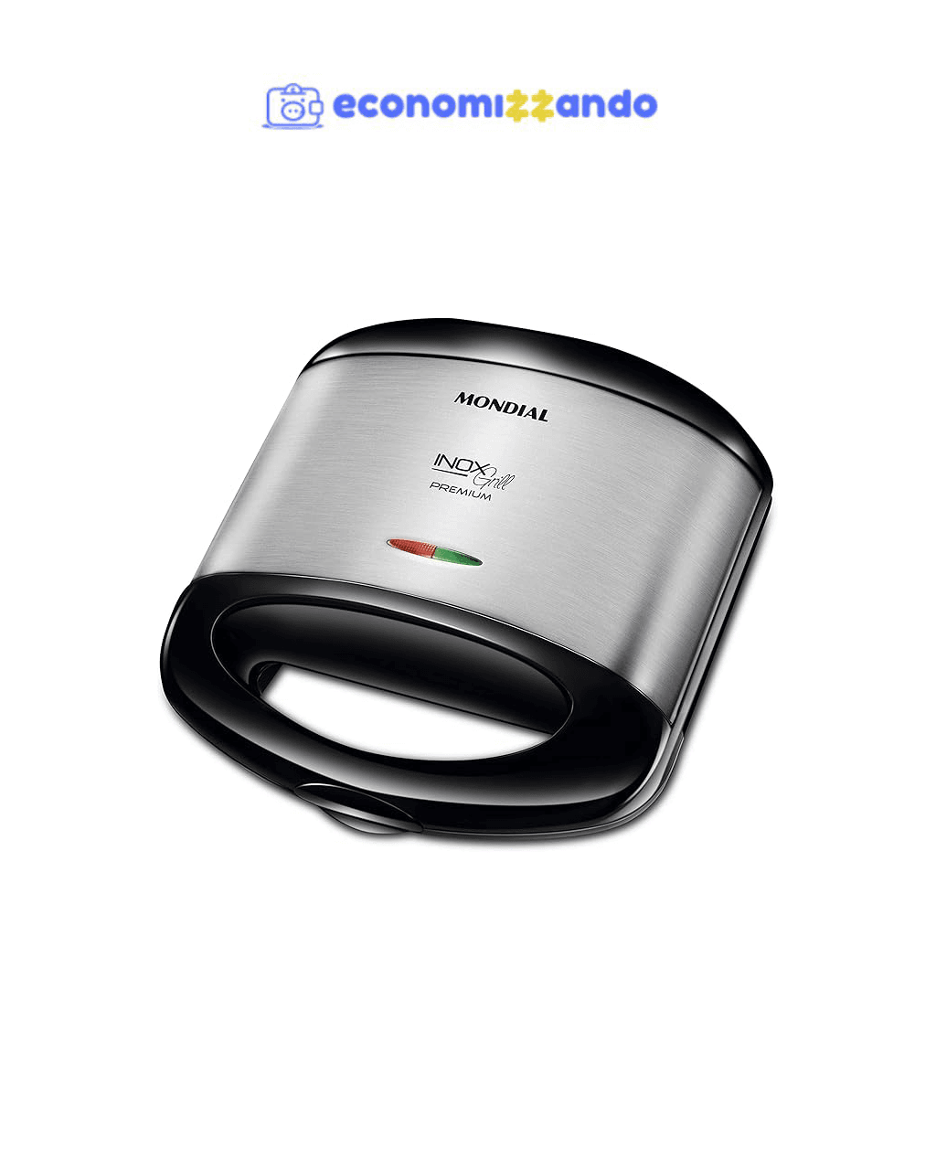 Grill e Sanduicheira Premium, Mondial, Preto/Inox, 800W, 220V - S-07