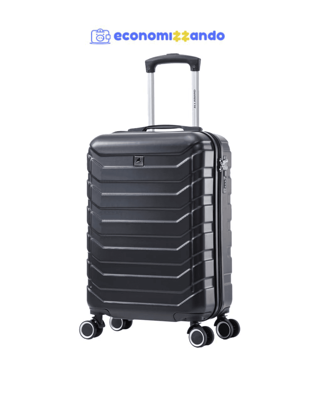 Mala de Viagem Bordo 10kg Allabard ANAC Regulamentada Avião Medidas Aceitas Voos (P015 NV - Preto)