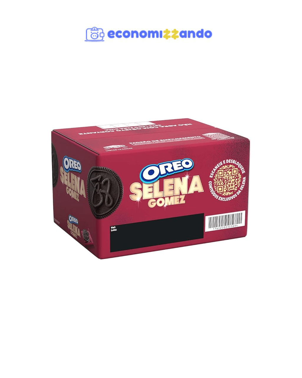 Biscoito Oreo Selena Gomez Pacote - Caixa com 48 unidades de 90g