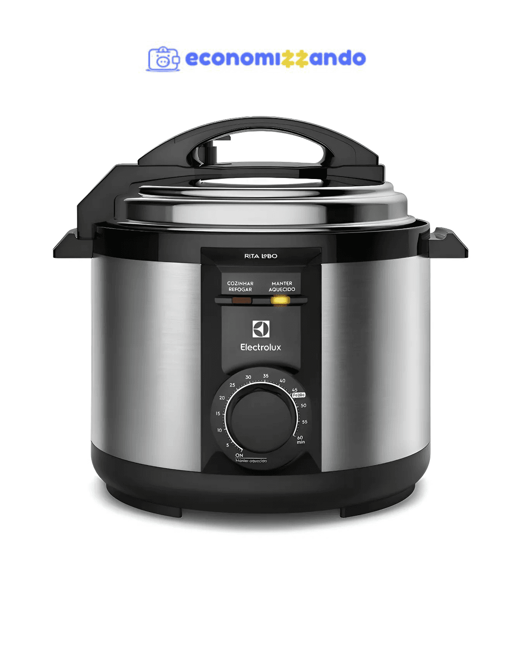 Panela de Pressão Elétrica Electrolux 5L Cor Inox Efficient por Rita Lobo PCE20 - 127V