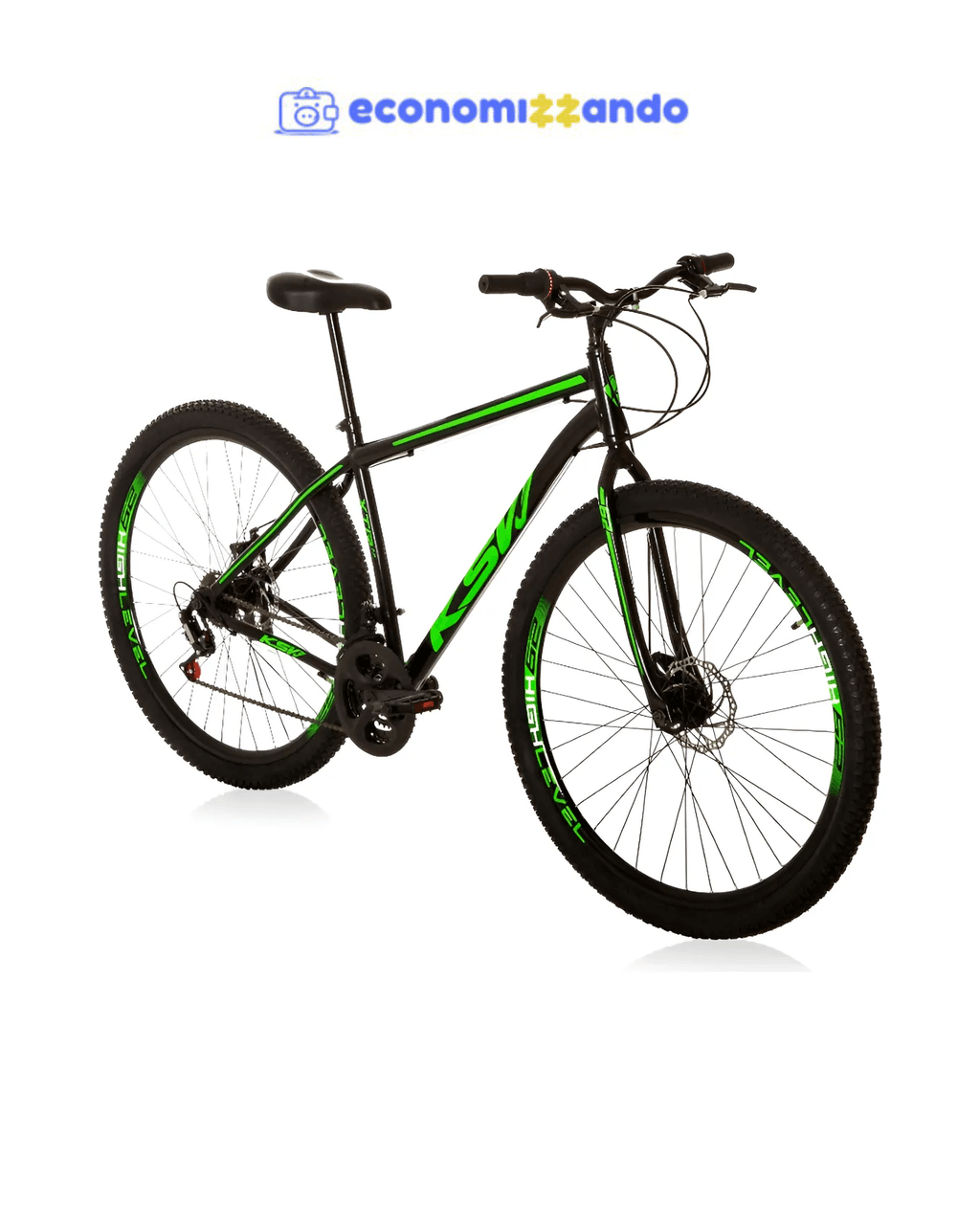 Bicicleta Aro 29 Aço Carbono Svj Freios A Disco 21 Vel