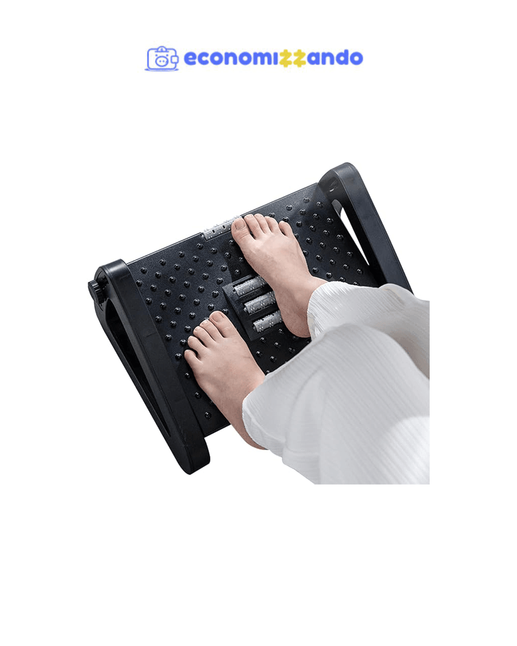 Banquinho Apoio Para Os Pés Embaixo Da Mesa Com Altura Ajustável Em 6 Posições Ergonômico 