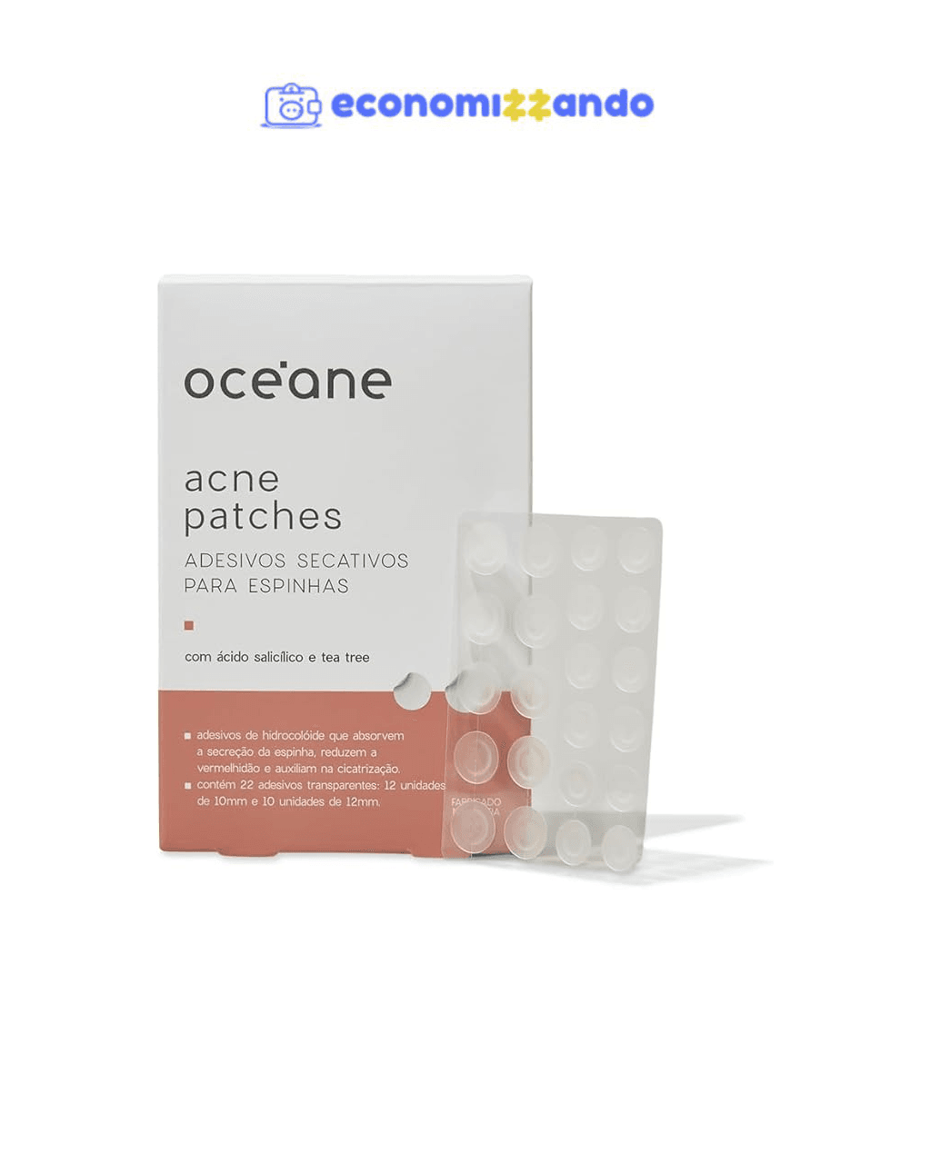 Océane Adesivos Secativos Para Espinhas com Ácido Salicílico - Acne Patches 22un
