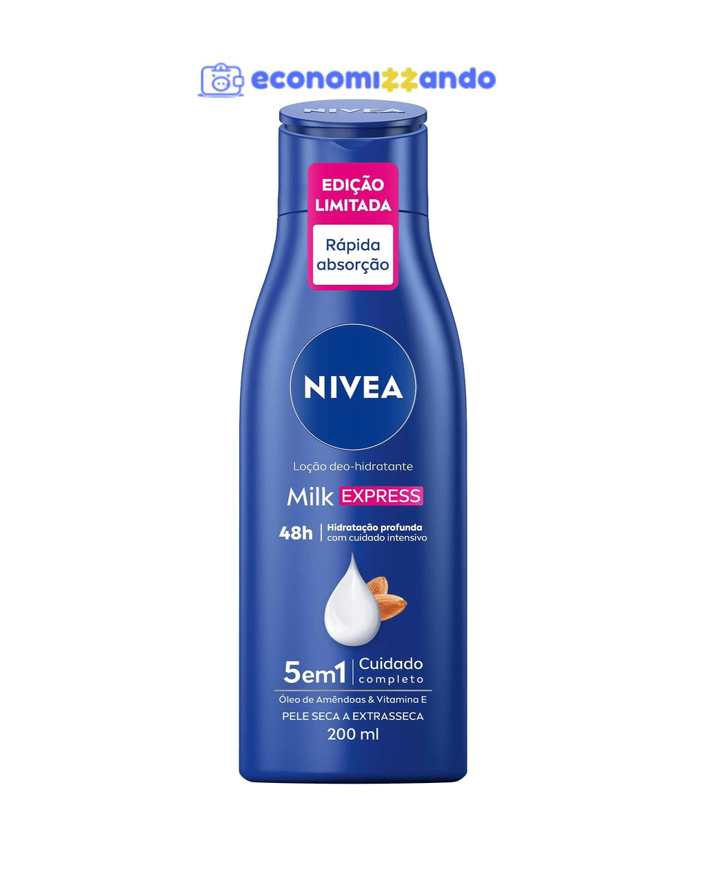 NIVEA Loção Deo-hidratante Milk Express Pele Seca a Extrasseca 200ml